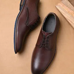 Overdrive Men Textured Leather Formal Derbys-picture-26