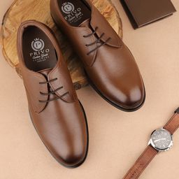 PRIVO by Inc.5 Men Leather Lace Up Formal Derbys-image-83