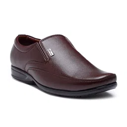 Action Men Brown Solid  Leather Formal Slip On Shoes-image-60