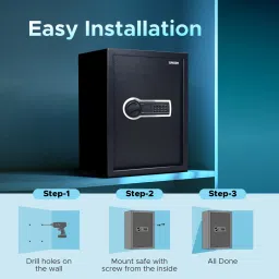 speedy 56 Litres Digital Locker for Home and Office with 2-way Access | Black Safe Locker image 5