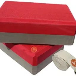 High Density Foam Yoga Block Brick [ Set of 2 ] Large Size Free-Yoga Belt Yoga Blocks-image-14