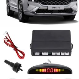 GS193 Silver Car Reverse Parking Sensor with LED Display 4 Sensor G193 Parking Sensor-image-1