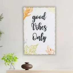 posh n plush Goods Vibes Only White Marble Wall Art-picture-5