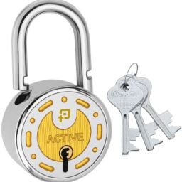 Active Silver Round Padlock 65mm 8 Levers Double Locking Padlock-image-54