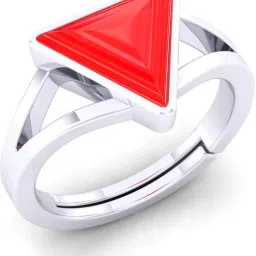 4.25 Ratti Natural Coral Moonga Gemstone A1 Quality With Lab Certified Brass, Stone Opal Brass Plated Ring-image-69