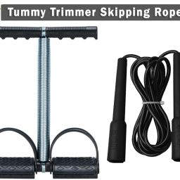Tummy Trimmer Combo and Skipping Rope Abs Exercise Equipment Home Gym Fitness Accessory Kit Kit-image-77