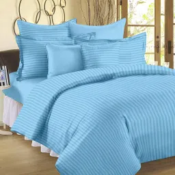 300 TC Cotton King Striped Flat Bedsheet-image-48