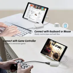 RuhZa USB Adapter for iPed/ifhone Lightning to USB Female Adapter Wired USB Lan Adapter compatible with Windows image 5