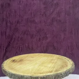 Woods Natural Wood Cake Stand, 12 inch (30.48 cm) Diameter, Round Wooden Cake Server-22