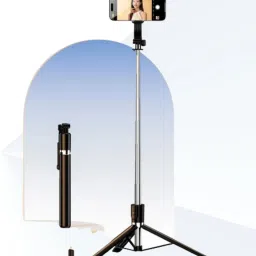 BITWEAVE R1S-L Selfie Stick with LED Fill Light & Tripod Function – Universal Fit 5” to 7” Phones Bluetooth Selfie Stick-image-64