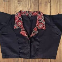 Band collar Women Blouse-image-48