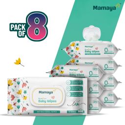 Baby Wipes with coconut oil, Aloe Vera, Ph5.5, pack of 8-10