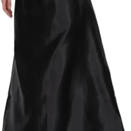 house of common Black colour satin blend petticoat Pure Satin, Pure Silk Petticoat-image-74