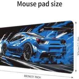 Gyanvi Large Rubber Base Desk Mat, Anti-Slip Keyboard Pad, Large Cheat Sheet Mouse Pad Mousepad image 2