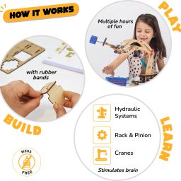 smartivity Hydraulic Crane STEM Educational DIY Fun Toys, Educational & Construction based Activity Game for Kids 8 to 14, Gifts for Boys & Girls, Learn Science Engineering Project, Made in India image 3