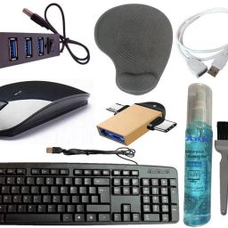ANJO Keyboard-Wireless Mouse-Wrist Pad-Hub 2.0-3in1 Cleaner-2in1 OTG-Ext Cable-LED Combo Set-22