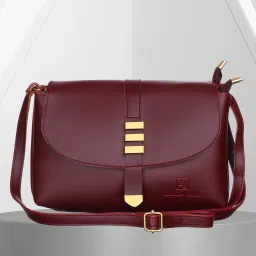Red, Maroon Women Sling Bag Gorgeous TRISHUL Sling in Burgendy Maroon-13