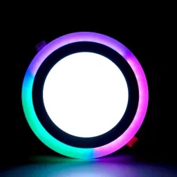 6 Watt 3+3 Double Colour LED Conceal Panel Side 3D Effect Light (RGB, Round) Recessed Ceiling Lamp-image-77