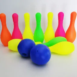Kids Bowling Set with 6 pins and 2 balls Sports Bowling Set-image-39