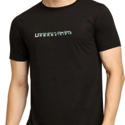 Women Solid Round Neck Cotton Blend Black T-Shirt-image-22