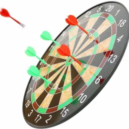 Indoor and Outdoor Magnetic Score Dartboard Kit with 6 Soft Darts 17 Inch 17 cm Dart Board-2
