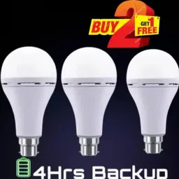 12W Inverter LED AC-DC Bulb Emergency Bulb Pack 3 Bulb 4 hrs Bulb Emergency Light-0