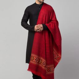Tweedle Wool Striped Men Shawl-image-4