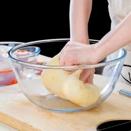 Glass Mixing Bowl (3000 ml) Borosilicate Glass plate tray dishes and Serving Bowl container Disposable-14