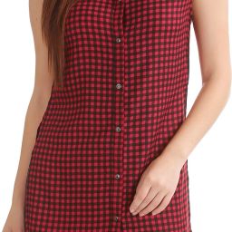 Women Regular Fit Checkered Spread Collar Casual Shirt-image-45