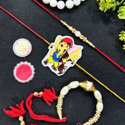 Bhaiya Bhabhi Trendy_JM44_Z2847 Assorted Rakhi, Chawal Roli Pack Set-image-75