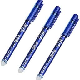 Blue Erasable Gel Pen with attached Magic Wipe Eraser (0.5mm Nib Size) Gel Pen-13