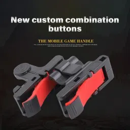 Ancestors Combo Pack Of Pubg Mobile Gaming Controller Sensitive Aim and Fire Red Black Triggers L1 R1 Button Mobile Gamepad (2PAIR) Finger Sleeve WITH (1POUCH) for Pubg/Free Fire/Cod MobileJoystick image 3