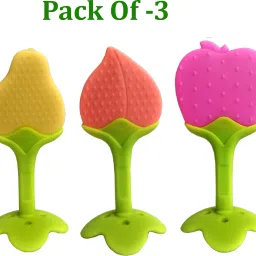 Fruit Shape Silicone Teethers Soft Stick Chews Nibbler for Baby Dental Care Teether-image-1