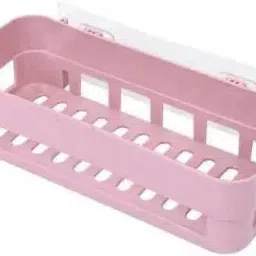 Self Adhesive Multi-Purpose Wall Hanging BATHROOM floating Shelf (PACK OF 1) Plastic Wall Shelf-image-18