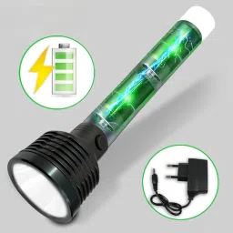 dazzel flex 9051 Long Range Torch Rechargeable Search Light LED Flashlight Aluminium Body Torch image 3