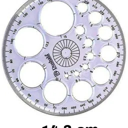 book birds procircle 360 degree round protector circle stencil for college. Office & craft Ruler image 2