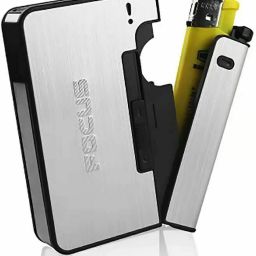 Focus Pioneer Silver Cigarette Case Lighter |Automatic Ejection Cigarette Holder Windproof Pocket Lighter (Multicolor) Pocket Lighter-23