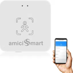 amiciSmart 24G Radar Human Presence Detector, mmWave Motion Sensor- Smart Life App Wired Sensor Security System-24