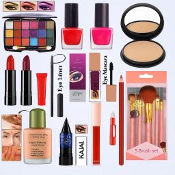 Complete Makeup Kit for Women & Girls with Lipstick, Eyeliner, Kajal, Brushes-33