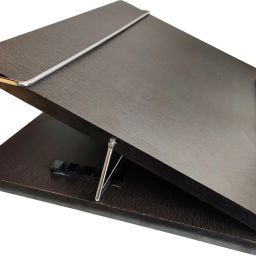 Novelty Store Solid Compartments Wooden Material Foldabel, Height Adjustable, Comfotable Writing/Sketching/Drawing Table/Laptop Stand/Table Top Wooden-Dark-12 x 16 Laptop Stand-10