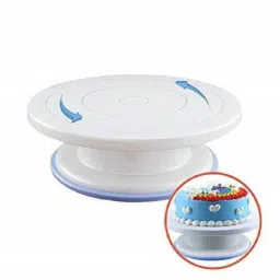 beauty collection Original CAKE STAND TABLE with Cake Decorating Revolving Turntable and White divinext Round Rotating Revolving Cake Sugarcraft Turntable Decorating Stand Platform cake table . Cake Pie Server Plastic Cake Server image 3
