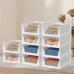 ashlas 10 Pieces Wardrobe Organizer for Storage/Polypropylene Foldable PP Collapsible Wardrobe-picture-24