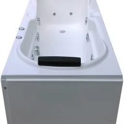 Rex Massage Acrylic with Jacuzzi and Back Massage (with Side Panel) - White Free-standing Bathtub-image-98