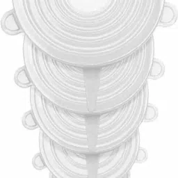 Set of 6 Silicone Stretch Lids Reusable Flexible Covers for Rectangle, Round, Square Bowls 2.6 inch, 3.8 inch, 4.5 inch, 5.7 inch, 6.8 inch, 8.3 inch Lid Set-9