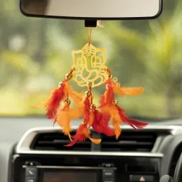 Dream catcher Car Hanging Windchime Red Ganesh Wall Hanging Brass, Feather Dream Catcher-29