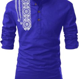 Men Solid, Self Design Cotton Blend Straight Kurta-image-80
