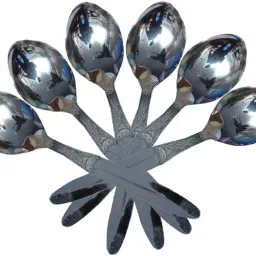 Stainless Steel Table Baby Spoon Set of 6 Pcs (16 Cm) (SP05) Steel Cutlery Set-image-41