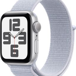 Apple Watch SE GPS 40mm Silver Aluminium with Blue Cloud Sport Loop-24