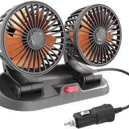 Car Fan 12V 360 Head 2 Speed Quiet Strong for All Auto Vehicles Car Interior Fan-image-6