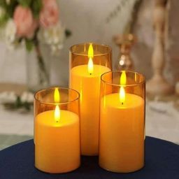 3 pcs Acrylic Wireless LED candle for home decoration Candle-image-96